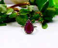Natural Ruby with Diamond Ring