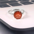 Red Rutile Quartz Ring