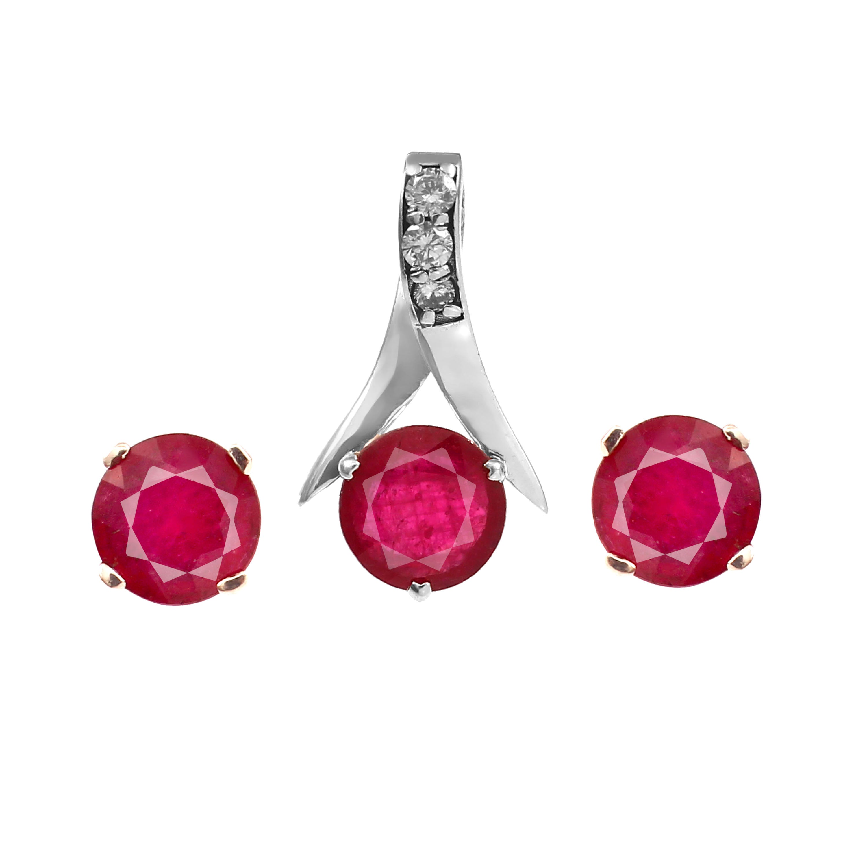 925 Sterling Silver with Natural Ruby